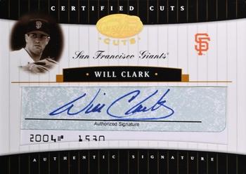 2004 Leaf Certified Cuts - Check Signature Green #CC-78 Will Clark Front