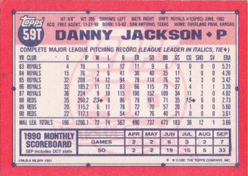 1991 Topps Traded #59T Danny Jackson Back