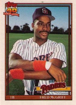 1991 Topps Traded #77T Fred McGriff Front