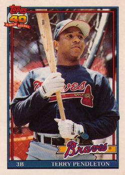 1991 Topps Traded #90T Terry Pendleton Front