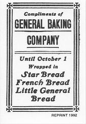 1992 1912 General Baking (D304) Reprint #NNO Christy Mathewson Back
