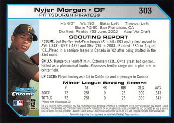 2004 Bowman Chrome #303 Nyjer Morgan Back