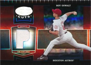2004 Leaf Certified Cuts - Marble Material Red Position #87 Roy Oswalt Front