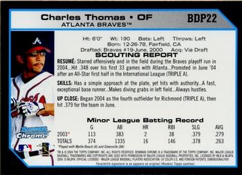 2004 Bowman Draft Picks & Prospects - Chrome #BDP22 Charles Thomas Back