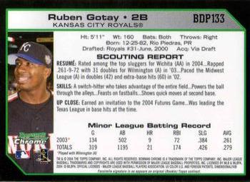 2004 Bowman Draft Picks & Prospects - Chrome #BDP133 Ruben Gotay Back