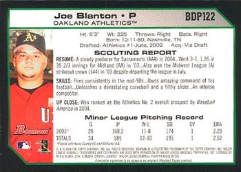 2004 Bowman Draft Picks & Prospects #BDP122 Joe Blanton Back