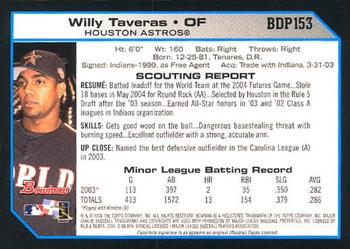 2004 Bowman Draft Picks & Prospects #BDP153 Willy Taveras Back