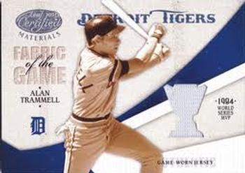 2004 Leaf Certified Materials - Fabric of the Game Reward #FG-3 Alan Trammell Front