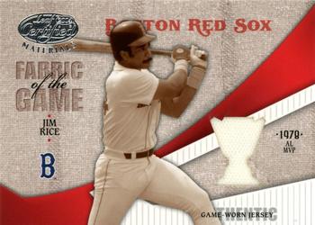 2004 Leaf Certified Materials - Fabric of the Game Reward #FG-58 Jim Rice Front