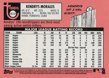 2018 Topps Heritage - Chrome Purple Refractor #THC-124 Kendrys Morales Back