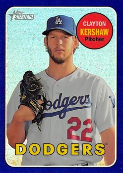 2018 Topps Heritage - Chrome Purple Refractor #THC-216 Clayton Kershaw Front