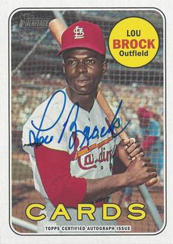 2018 Topps Heritage - Real One Autographs #ROA-LB Lou Brock Front