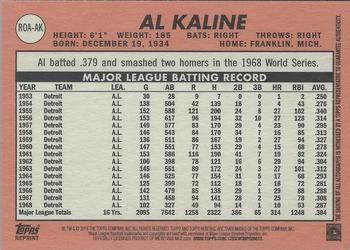 2018 Topps Heritage - Real One Autographs Red Ink #ROA-AK Al Kaline Back