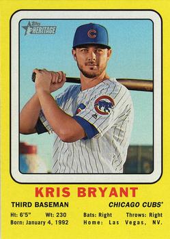 2018 Topps Heritage - 1969 Collector Cards #69CC-KB Kris Bryant Front