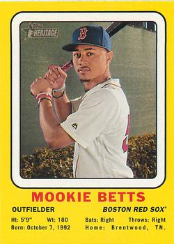2018 Topps Heritage - 1969 Collector Cards #69CC-MB Mookie Betts Front