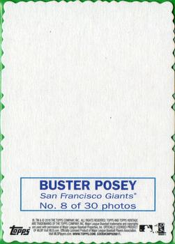 2018 Topps Heritage - 1969 Topps Deckle #8 Buster Posey Back