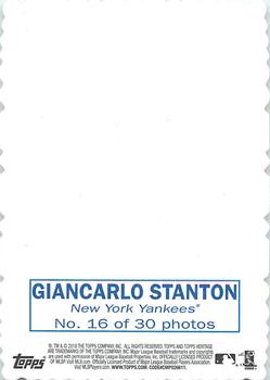 2018 Topps Heritage - 1969 Topps Deckle #16 Giancarlo Stanton Back