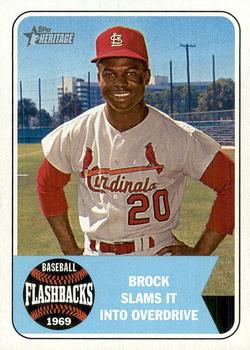 2018 Topps Heritage - Baseball Flashbacks #BF-LB Lou Brock Front