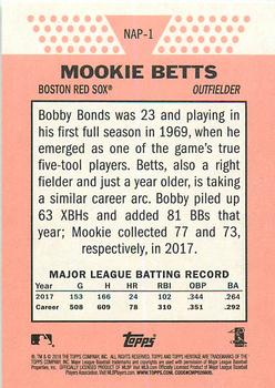 2018 Topps Heritage - New Age Performers #NAP-1 Mookie Betts Back