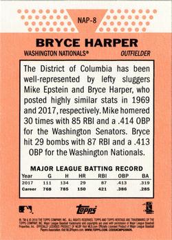 2018 Topps Heritage - New Age Performers #NAP-8 Bryce Harper Back