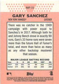 2018 Topps Heritage - New Age Performers #NAP-15 Gary Sanchez Back