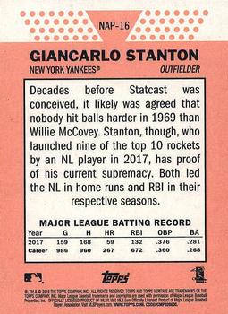 2018 Topps Heritage - New Age Performers #NAP-16 Giancarlo Stanton Back