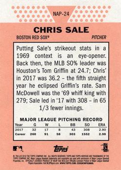2018 Topps Heritage - New Age Performers #NAP-24 Chris Sale Back