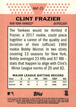 2018 Topps Heritage - New Age Performers #NAP-25 Clint Frazier Back