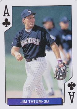 1993 Bicycle Colorado Rockies Playing Cards #A♣ Jim Tatum Front
