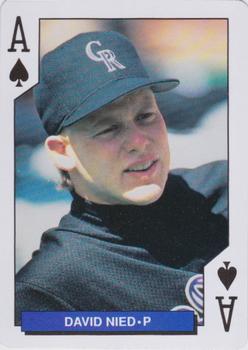 1993 Bicycle Colorado Rockies Playing Cards #A♠ David Nied Front