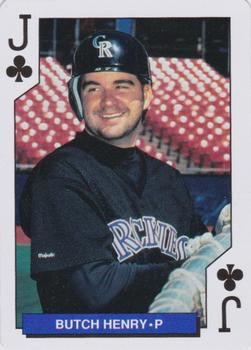 1993 Bicycle Colorado Rockies Playing Cards #J♣ Butch Henry Front