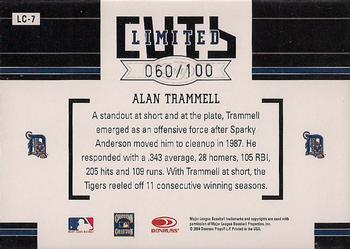 2004 Leaf Limited - Cuts #LC-7 Alan Trammell Back