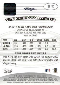 2004 Bowman's Best #BB-VC Vito Chiaravalloti Back