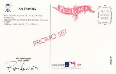 1994 Ron Lewis 1969 New York Mets 25th Anniversary Postcards #29 Art Shamsky Back