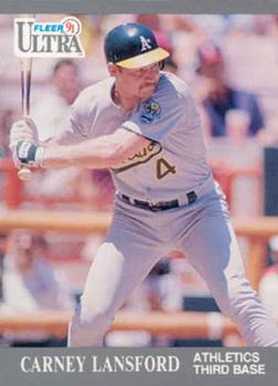 1991 Ultra #250 Carney Lansford Front
