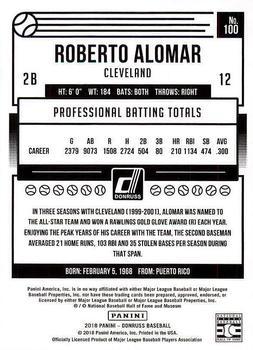 2018 Donruss - Artist Proof #100 Roberto Alomar Back