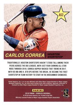 2018 Donruss - All-Stars #AS2 Carlos Correa Back