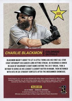 2018 Donruss - All-Stars #AS8 Charlie Blackmon Back