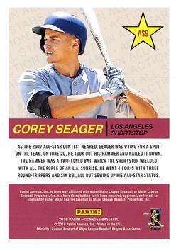 2018 Donruss - All-Stars #AS9 Corey Seager Back