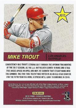 2018 Donruss - All-Stars Crystal #AS12 Mike Trout Back