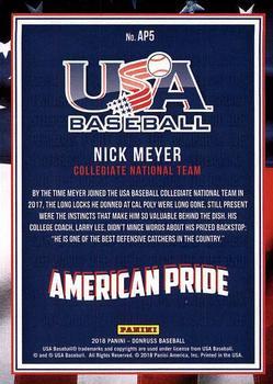 2018 Donruss - American Pride Silver #AP5 Nick Meyer Back