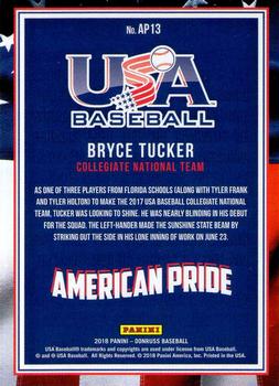 2018 Donruss - American Pride Silver #AP13 Bryce Tucker Back