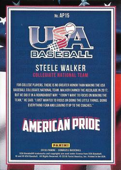 2018 Donruss - American Pride Silver #AP15 Steele Walker Back