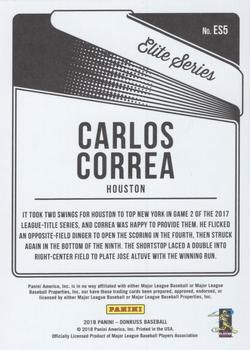 2018 Donruss - Elite Series Silver #ES5 Carlos Correa Back