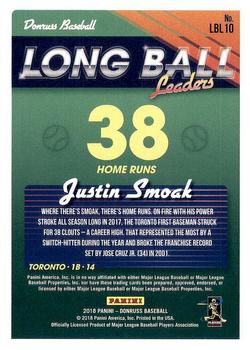 2018 Donruss - Long Ball Leaders #LBL10 Justin Smoak Back