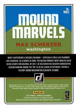 2018 Donruss - Mound Marvels Gold #MM2 Max Scherzer Back