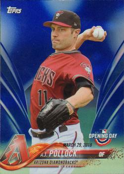 2018 Topps Opening Day - Opening Day Edition Blue Foil #8 A.J. Pollock Front