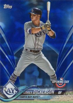 2018 Topps Opening Day - Opening Day Edition Blue Foil #98 Corey Dickerson Front