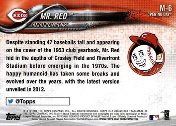2018 Topps Opening Day - Mascots #M-6 Mr. Red Back