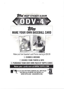 2018 Topps Opening Day - MLB Sticker Collection Stars #ODV-4 Clayton Kershaw Back